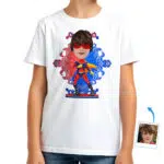Camiseta personalizada de superhéroe: transforma tu foto en una camiseta de Superboy Camisetas para niño www.customywear.com 30