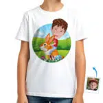T-shirt personnalisé lapin de Pâques | T-shirt photo personnalisé pour jeunes T-shirts pour garçons www.customywear.com 30