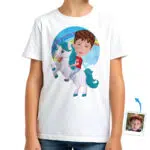 Personalized Unicorn Rider Shirt – Enchanting Kids Tee Boy's T-shirts www.customywear.com 30