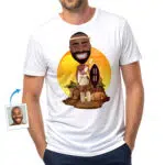 Transforme sua foto em uma camiseta afro-americana personalizada – Camiseta masculina com retrato tradicional País www.customywear.com 30