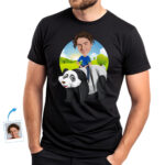 Camiseta personalizada de panda cabalgando | Camiseta personalizada de animal Amantes de los animales www.customywear.com 30