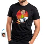 Camiseta personalizada de aventura espacial | Obra maestra de foto a camiseta Regalos personalizados - Cohete www.customywear.com 30