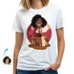 Africká dámska košeľa na mieru | Prispôsobené čierne dievčenské púštne tričko Darčeky na mieru – Africké šaty www.customywear.com 30