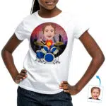 Personalized Drummer Girl Shirt – Custom Rock n Roll Kids Tee Custom Gifts - Drummers www.customywear.com 30