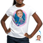 T-shirt personnalisé pour jeune fille sirène | T-shirt personnalisé aventure sous-marine Cadeaux personnalisés - Sirène www.customywear.com 30