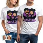 Cămașă personalizată pentru cupluri ninja | Tricou personalizat unisex | Cadou drăguț pentru cupluri Cadouri personalizate - Ninja www.customywear.com 30