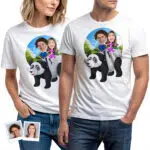 Vlastné tričká Panda Couple – prispôsobené zhodné dobrodružné tričká Darčeky na mieru – Panda Ride www.customywear.com 30