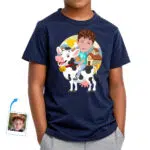 Custom Cow Riding Boy Shirt | Personalized Cowboy Kids Tee Boy's T-shirts www.customywear.com 31