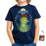 Koszulka dla chłopców z nadrukiem Alien Spaceship | Spersonalizowana koszulka dla dzieci UFO Koszulki dla chłopców www.customywear.com 31