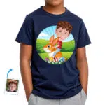 T-shirt personnalisé lapin de Pâques | T-shirt photo personnalisé pour jeunes T-shirts pour garçons www.customywear.com 31