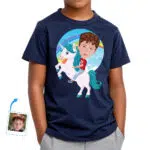 Personalized Unicorn Rider Shirt – Enchanting Kids Tee Boy's T-shirts www.customywear.com 31