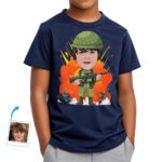 Koszulka dla chłopca z bronią | Personalizowana koszulka wojskowa dla młodzieży Koszulki dla chłopców www.customywear.com 31