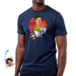 Camiseta personalizada de aventura espacial | Obra maestra de foto a camiseta Regalos personalizados - Cohete www.customywear.com 31