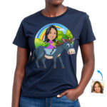 Camiseta personalizada de burro: camiseta con foto personalizada para amantes de los animales Amantes de los animales www.customywear.com 31
