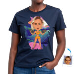 Individuelles Fitness-Shirt für Damen – Personalisiertes Workout-T-Shirt mit Ihrem Foto Individuelle Geschenke - Strandtraining www.customywear.com 31