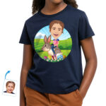 Gepersonaliseerd Paashaas-T-shirt | Aangepast jeugd-T-shirt voor meisjes Gepersonaliseerde geschenken - Konijnenrit www.customywear.com 31