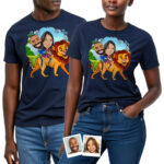 Personalized Lion Couples Shirts: Transform Photos into Adventure Attire Custom Gifts - Lion King www.customywear.com 31