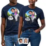 Vlastné tričká Panda Couple – prispôsobené zhodné dobrodružné tričká Darčeky na mieru – Panda Ride www.customywear.com 31