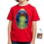 Koszulka dla chłopców z nadrukiem Alien Spaceship | Spersonalizowana koszulka dla dzieci UFO Koszulki dla chłopców www.customywear.com 32