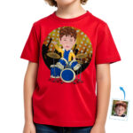 Egyedi dobos fiú póló | Alakítsa át fényképét személyre szabott zenei pólóvá Fiúpólók www.customywear.com 32