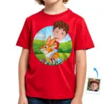 T-shirt personnalisé lapin de Pâques | T-shirt photo personnalisé pour jeunes T-shirts pour garçons www.customywear.com 32
