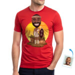 Transforme sua foto em uma camiseta afro-americana personalizada – Camiseta masculina com retrato tradicional País www.customywear.com 32