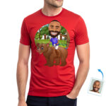 Custom Mens Bear Riding Shirt | Personalized Funny Gift Animal Lovers www.customywear.com 32
