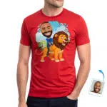 Custom Lion Riding Man Shirt | Personalized Lion Rider Tee Animal Lovers www.customywear.com 32