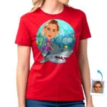 Stijlvol gepersonaliseerd Shark Tee voor dames – Omarm de golven van de mode Gepersonaliseerde geschenken - Shark Rider www.customywear.com 32