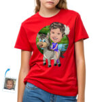 Custom Donkey Ride T-Shirt for Girls | Turn Your Photo into Personalized Cartoon Tee Custom Gifts - Donkey Ride www.customywear.com 32