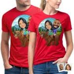 Koszulka dla par z misiem – spersonalizowana koszulka z misiem Puchatkiem dla niego Prezenty na zamówienie - Bear Ride www.customywear.com 32