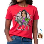 Personalizovaná dámska košeľa na jazdenie na zebrách | Dobrodružné tričko Wild Animal Fantasy Darčeky na mieru – Zebra Riders www.customywear.com 32