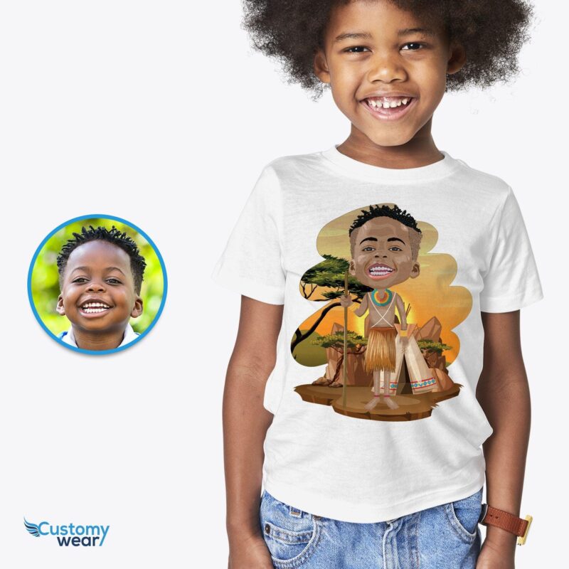 African boy shirt | Africa art Country dress desert summer tee CustomyWear