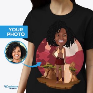 African woman shirt | American girlfriend Black girl desert tee CustomyWear