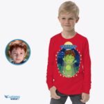 Custom Alien Spaceship Boy Shirt | Personalized UFO Kids Tee-Customywear-Alien shirts