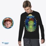 Custom Alien Spaceship Boy Shirt | Personalized UFO Kids Tee-Customywear-Alien shirts