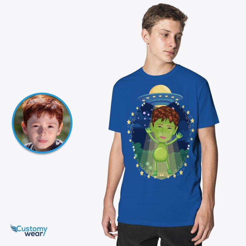 Alien spaceship boy shirt CustomyWear