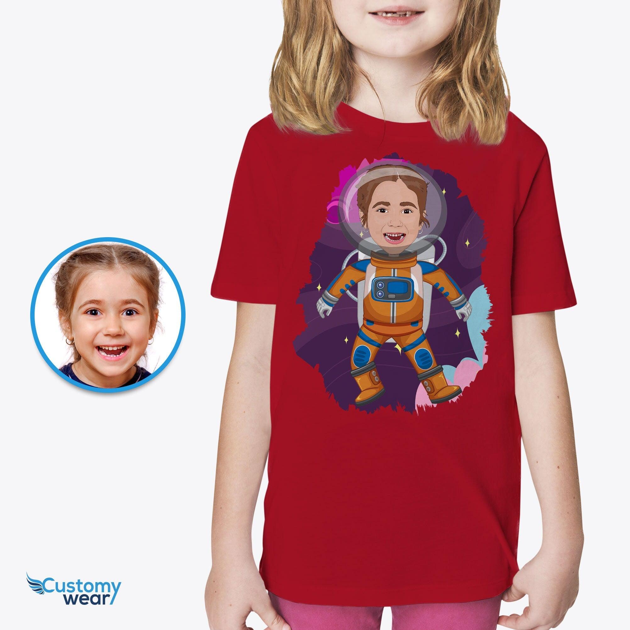 Astronaut girl shirt - Custom little sister shirt Alien Moon tee CustomyWear alien_shirt, Best_friend_gift, earth_shirt, girl, kid, kids, Kids-google, science_shirt, single-judg