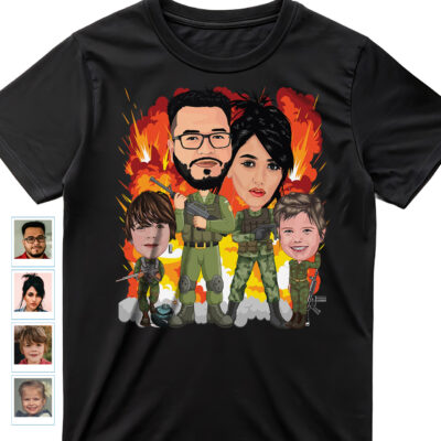 Custom Army Family Shirt – Create Inspirational Memories with Personalized Soldier Tees Family www.customywear.com 2