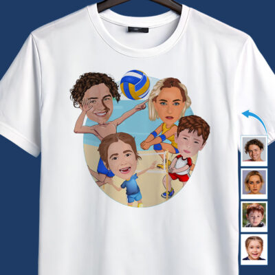 Custom Family Volleyball Shirts – Transform Your Photos into Personalized Tees Family www.customywear.com 2