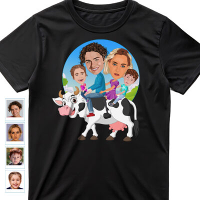 Personalized Papa Cow Shirt – Custom Cow Family Tee for Funny Dads URL Slug: Family www.customywear.com 2