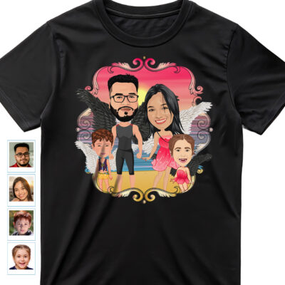 Custom Guardian Angel Family Shirts – Personalized Memorial Tees Family www.customywear.com 2