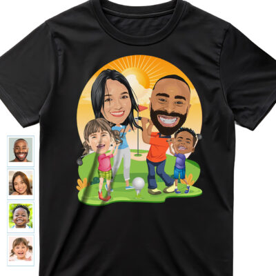 Personalized Golf Family Shirts | Custom Tee with Your Photo Family www.customywear.com 2