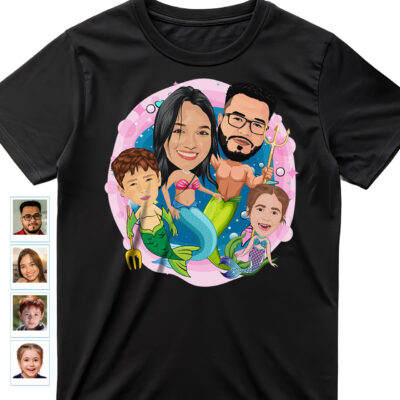 Transform Your Family into Enchanting Mermaids – Custom Mermaid Family Shirt Family www.customywear.com 2