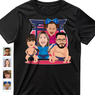 Transform Your Family Photo into Custom Sumo Family Tee | Japanese Harajuku Shirt Family www.customywear.com 2