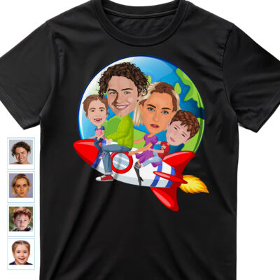Create Your Own Rocket Family Adventure T-Shirt | Custom Photo Tee Family www.customywear.com 2