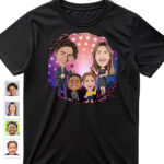 Gepersonaliseerde familieshirts voor zangers | Popcultuurmuziek-T-shirt | Aangepast cadeau voor muziekleraar Gepersonaliseerde geschenken - Zangers www.customywear.com 12