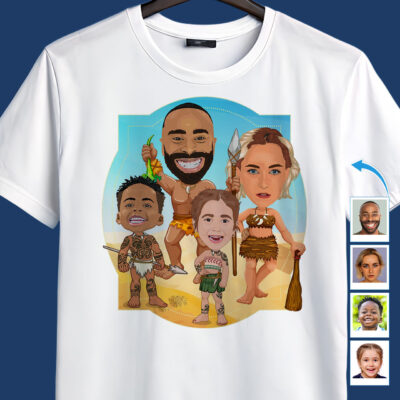 Unique Personalized Caveman Family Reunion Tee for Ancient Tribe Gathering Family www.customywear.com 2