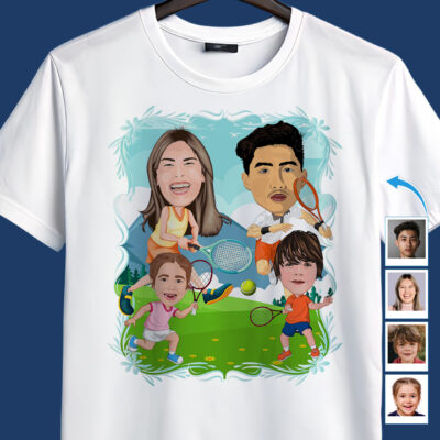 Custom Tennis Family Shirt | Personalized Tennis Gift for Family Family www.customywear.com 2