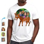 Custom Donkey Family Shirt – Personalized funny Llama Nature Gift Custom Gifts - Donkey Ride www.customywear.com 14
